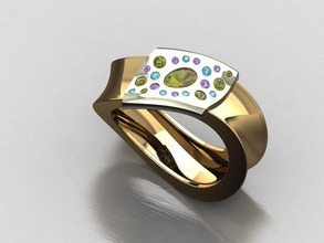 tw085 diamante anillo anillos collar joyería joya gemas moda oro diseño plata elegante brillante pulsera arete colgante pendiente zafiro mujer boda 3d print model - Mito3D