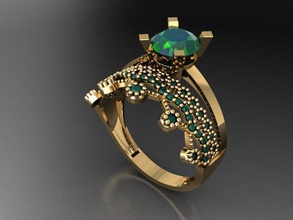 tw094 diamant ring ringe halskette schmuck edelsteine mode gold design silber elegant leuchtenden juwel armband ohrring anhänger saphir frauen hochzeit 3d print model - Mito3D