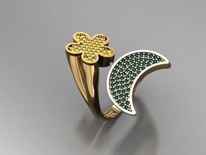 tw097 diamant ring ringe halskette schmuck edelsteine mode gold design silber elegant leuchtenden juwel armband ohrring anhänger saphir frauen hochzeit 3d print model - Mito3D