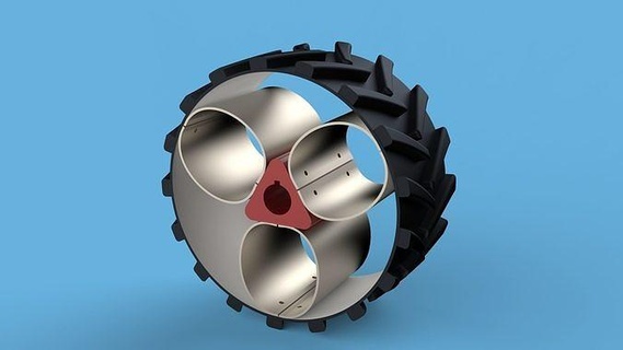 tordre machinerie roue automobile œuvres solides rendre loisir DIY 3d print model - Mito3D