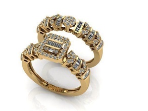 preadolescentes anillo 90 joyería joya platino oro riqueza lujo Moda compromiso anillos 3d print model - Mito3D
