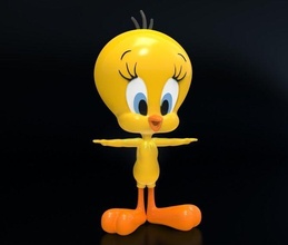 tweety vogel looney tunes bugs bunny tazmanisch natur käfig tukan flamingo charakter karikatur niedlich spielzeug 3d spiele spielzeuge 3d print model - Mito3D