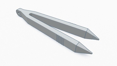 tweezers pair of metal tools pincers hand repair hobby diy 3d print model - Mito3D
