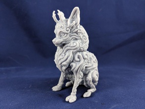 twigg veado fox a arte dos desenhos animados animais natureza vitoriano ornamentado escultura bonito esculturas 3d print model - Mito3D