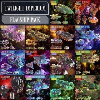 twilight imperium 3d print ship models - flagship pack spaceships spcae starships flagships miniatures sci fi games alien ti4 toys board 3d print model - Mito3D