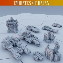 twilight imperium emirates of hacan ship models ships sci fi dreadnaught cruiser flagship warsun games toys board 3d print model - Mito3D