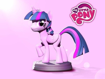 crepuscolo scintillare pony 3d Stampa modello fan arte cavallo bambino stampabile sculture stl obj separato chiave zbrush personalizzare 3d print model - Mito3D