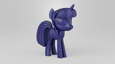 dämmerung funkeln my pony pferd karikatur baby einhorn mythisch charakter kind mädchen zahl statue skulptur spielzeug spiele spielzeuge 3d print model - Mito3D