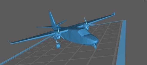 uçak ikiz komutan ac 1000 695 a b poli 695a 695b aero uçuş 3d yazdır hobi kendin yap avion küçük 3d print model - Mito3D
