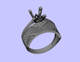 twin ring jewelry gold silver diamond printable jewel jewellery wedding engagement gem other 3d print model - Mito3D