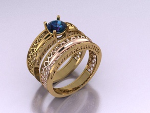 twinz 1 diamond gem Juwel Schmuck ring Ringe gold Silber engagement Hochzeit Mode weiß genial engagem brillant diamant soliraire Diamant-ring 3d print model - Mito3D