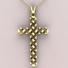 torção cruz pendente deus anel colar pingentes leão tigre pantera banda joalheria 3d print model - Mito3D