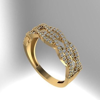 giro doble Boda anillo platino joyería joya precioso oro compromiso plata brillante diamante Moda belleza anillos 3d print model - Mito3D