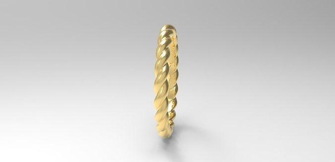 Twist Ring cad Nashorn Schmuck Design 3d Gold Silber Ringe Diamant Hochzeit druckbar Mode Schönheit Engagement 3d print model - Mito3D