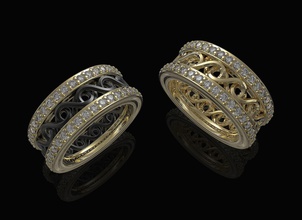 twisted band ring 3d printable rings gold silver platinum sterling gem brilliant jewelry women diamant jewel brillant celtic fashion beauty wedding 3d print model - Mito3D