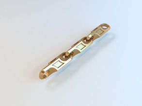 twisted catena oro gioielliere la stampante metallizzato argento gemma art Stampante 3d l'acciaio braccialetto gioielli bracciali 3d print model - Mito3D