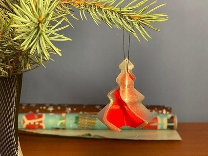 contorto Natale albero ornamento vaso modalità minimo moderno dual colore single plastica unico Casa arredamento 3d print model - Mito3D