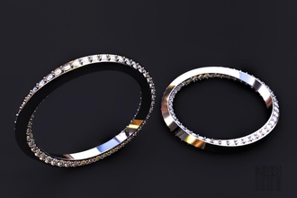 twisted-Diamant-ring Schmuck twisted twist diamond ring Juwel Modell stl obj Edelsteine Steine cnc drucken bedruckbar ist design styling Frau Ringe 3d print model - Mito3D