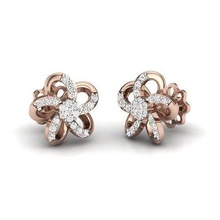 retorcido aretes gemas joyería joya oro plata diamante brillante prototipos moda belleza oreja pendientes arete anillo compromiso 3d print model - Mito3D