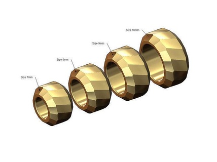 tordu facette perle bracelet charme tressé pendentif bijoux imprimable or argent Collier mode résultats facetté géométrique tube 3d modèle bracelets 3d print model - Mito3D