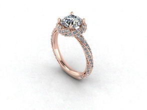 trenzado de oro diamantes anillo compromiso la joyería los twist modelo las gemas declaración anillos el diamante 3d imprimible único plata platino diseñador gem 3d print model - Mito3D