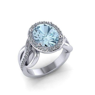 retorcido aureola compromiso anillo joyería joya anillos imprimible diamante platino Moda diseño oro lujo Boda 3d print model - Mito3D