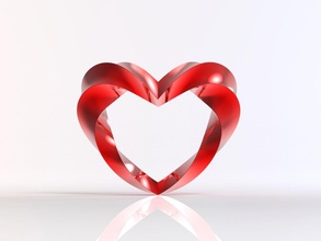 retorcido corazón escultura pared percha amor romance Boda decoración Cupido elegante Arte Nouveau diseño enamorado esculturas 3d print model - Mito3D