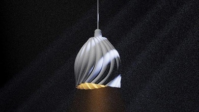 tordu pendentif lampe décor meubles chambre conception unique ornement maison 3d print model - Mito3D