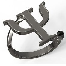 twisted psychology ring jewelry symbol psycho fashion modern elegant rings 3d print model - Mito3D