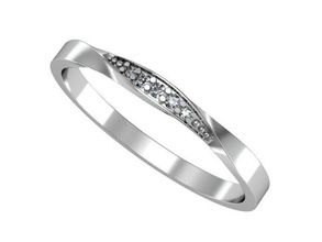 verdrehte ring überschneiden 3djewelry brillant cad diamant engagement juwel gold platin schmuckdruck schmuckwachs wertvoll hochzeit finger gießen kaufen luxus ringe silber schmuck 3d print model - Mito3D