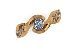 contorto squillare gioielleria oro argento stampabile diamante gioiello nozze gemma Fidanzamento moda sterlina collana bellezza pendente 3d print model - Mito3D