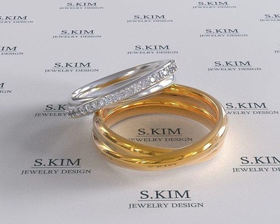 contorto squillare stampabile 3d modello design cnc fresatura orecchino gioiello oro argento pendente gioielleria engagement nozze Fidanzamento diamante riga anelli 3d print model - Mito3D