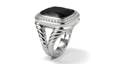 twisted-ring-Kissen 15x15 Kissen Schmuck gold engagement bedruckbar ist Silber Juwel twisted ring schwarz Modell big finger 3d twist Ringe Seil Schnur 3d print model - Mito3D