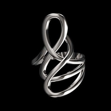 ritorto ad anello gioielli twisted torsione argento incisione anelli 3d print model - Mito3D