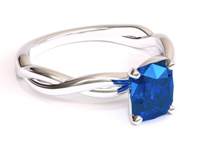twisted Seil solitaire engagement ring Kissen Schmuck gem Platin Silber genial bedruckbar ist Luxus gold Diamant-ring brillant Saphir vintag diamond pigtail Ringe 3d print model - Mito3D