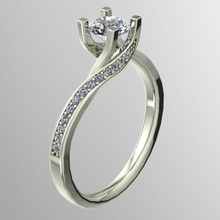 twisted-top-ring Schmuck gold engagement gem ring bedruckbar ist twisted Ringe 3d print model - Mito3D