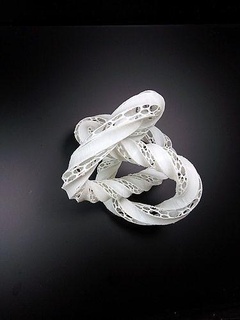 twisted trefoil knot knots simulate 3d prime square twist pyknot unknot plot escher intermediate architecture snow sculpture art sculptures 3d print model - Mito3D