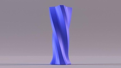 verdrehte vase dekor topf dekorativ dekoration blume schüssel innere design haushaltswaren haus 3dprint 3dprintable 3d print model - Mito3D