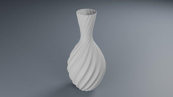 tordu vase 3d impression modèle décor maison décoration 3d print model - Mito3D