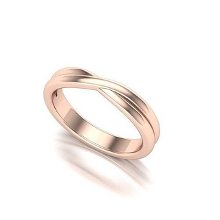 retorcido Boda banda Moda anillo oro imprimible joyería joya anillos trenzado trenzada diseño compromiso boda 3d print model - Mito3D