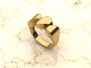 sinueuses de l'anneau sinueuse d'argent bijoux la livre sterling anneau mode le platine joyau imprimable bague en or doigt l'engagement les anneaux 3d print model - Mito3D
