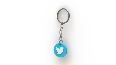 twitter keychain 3dmodel 3dmodeling 3dprint 3dprinting 3d printing art design toys hobby diy 3d print model - Mito3D