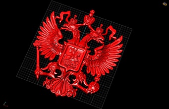two-headed art retro symbol two headed eagle coat arms russia jewelry other bas relief scans replicas 3d print model - Mito3D