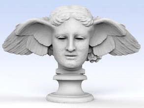 two-winged hypnos greek god statue hellenistic bust winged sculpture portrait antique art sculptures 3d print model - Mito3D