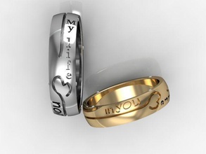 dois modelos de anel noivado stl 3dm jóias a moda compromissos casamentos celebração surpresa festa aniversário anéis 3d print model - Mito3D