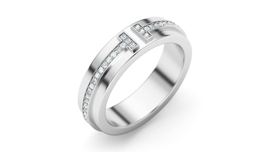 duas estreitas anel de diamante jóias 3d engagem o engajamento ouro platina printable prata vintag branco praça tiffany natureza a marca eua europa casamento anéis 3d print model - Mito3D