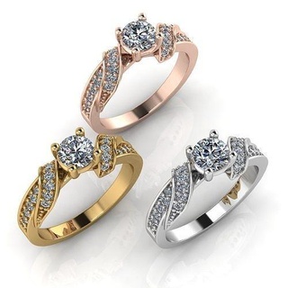 two rings 3dm stl obj model 3d printing cnc ring jewelry gold silver diamond jewel jewellery printable fashion brilliant crown gem wedding beauty brillant diamant bangle cad 3d print model - Mito3D