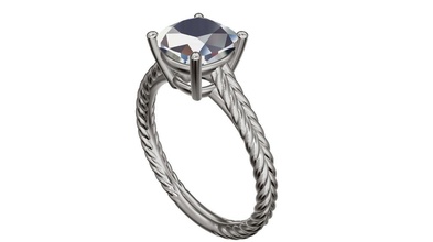 due corda gioielli la anello modello 3ddesign 3dmodel anelli 3d print model - Mito3D