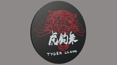 tyger claws gang logo cyberpunk 2077 3d print logotype symbol emblem printable hobby diy 3d print model - Mito3D