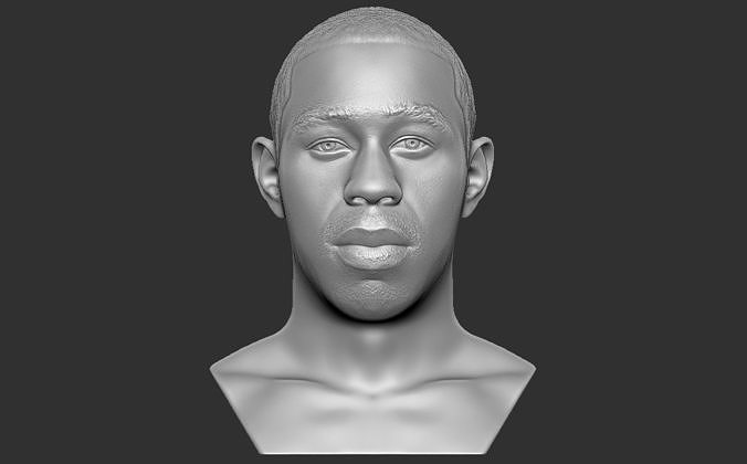 tyler creator bust 3d printing andre nelly ludacris ice cube notorious biggie rapper eminem jay eazy snoop dogg dre kanye diddy west art sculptures 3D print model - Mito3D